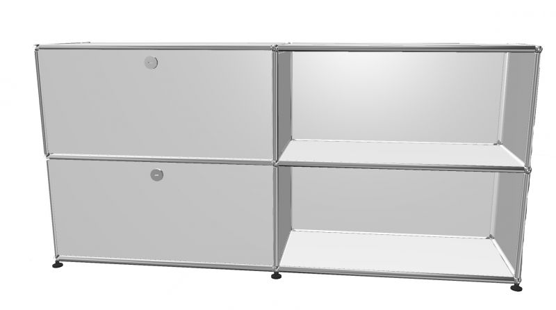USM Haller Sideboard 2 Open / 2 Flaps left Pure white - FAST DELIVERY